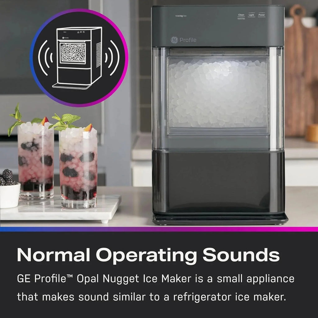 GE Profile Opal 2.0 Countertop Nugget Ice Maker With 0.75 Gallon Tank, 38 lbs/24 Hours, Stainless Steel