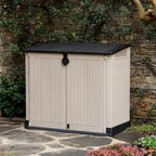 Keter Store-It-Out Midi Resin Storage Shed, 30 Cubic Foot, Beige, 28.00 x 52.00 x 44.70 Inches - 251416
