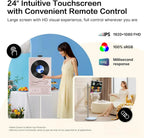 32-Inch Portable Rolling Touch Screen TV, 1080P FHD, Android 13, 8G RAM+128G Storage - SW3295T