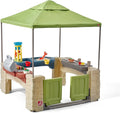 Step2 Kids' All Around Playtime Patio Kitchen Play Set With Canopy, 47.5 x 47.5 x 60 Inches - 874100