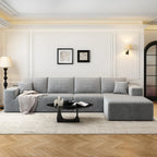Settab Modular Sectional Sofa, 2 Seater Left-Facing Chaise, Black, 68.9 inch D x 107.5 inch W x 36.3 inch H