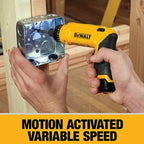 DEWALT 8V MAX Cordless Gyroscopic Screwdriver With Adjustable Handle, (2) 1.0Ah Batteries, Charger, And Bag