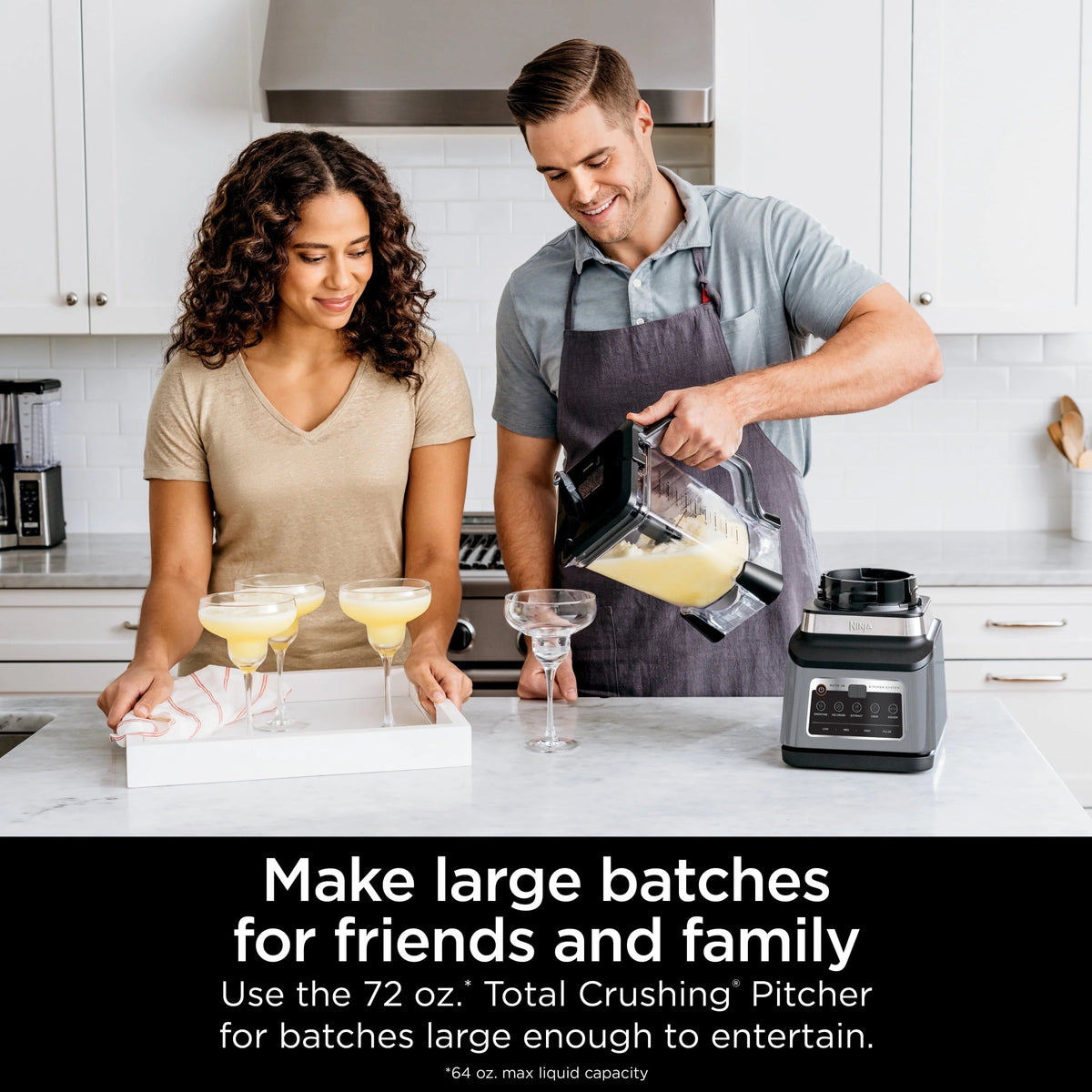 Ninja Professional Plus Kitchen System, 1400 Watts, 72 oz Blender Pitcher, 64 oz Processor Bowl, 24 oz To-Go Cups - BN800