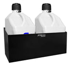 Extreme Max Dual Fuel Jug Holder, Aluminum, Two 5 Gallon Jugs, Black - 5001.6154