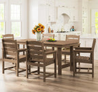 SERWALL 7-Piece HDPE Patio Dining Set, Aruba, 66.9in D x 32.2in W x 29.1in H