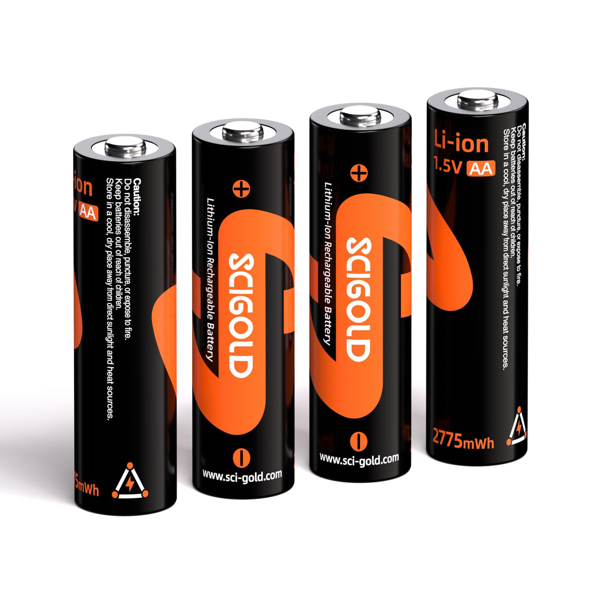 Scigold Li-ion AA Rechargeable Batteries 1.5V 2775mWh 4-Pack - SG-B00A-LI01