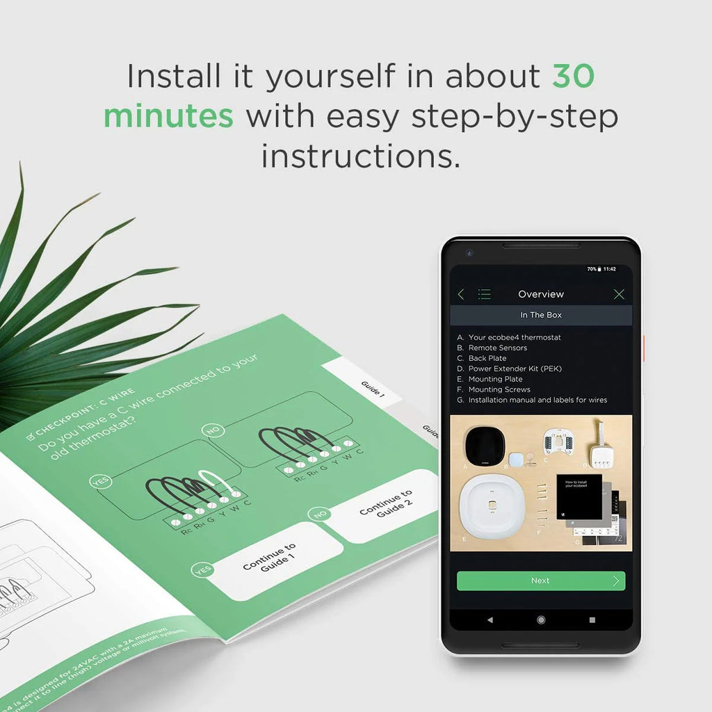 ecobee Smart Thermostat With Built-In Alexa And Room Sensor