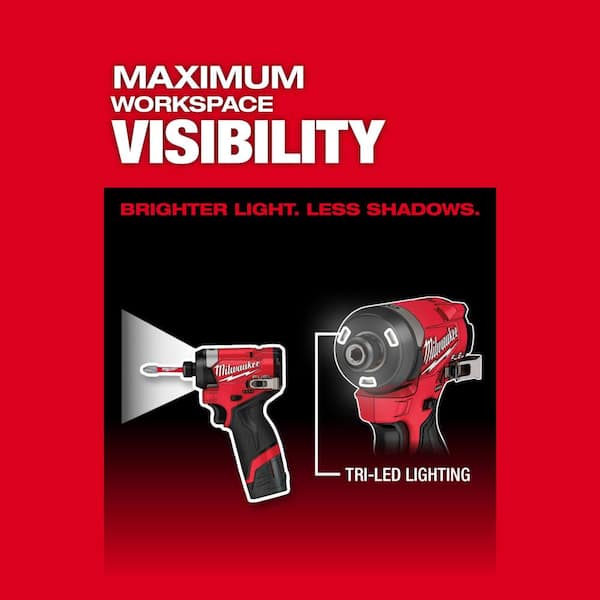Milwaukee M12 FUEL 12V 3/8 in Ratchet & 1/4 in Impact Driver 2-Tool Kit - 3453-20, 2567-20, 48-11-2420, 48-59-2401