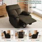 Swivel Rocker Recliner Chair For Compact Spaces - 32in D x 30.2in W x 38.9in H