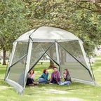 Outsunny Screen Tent, 10' x 10' Screen House Room With UV50+ Protection