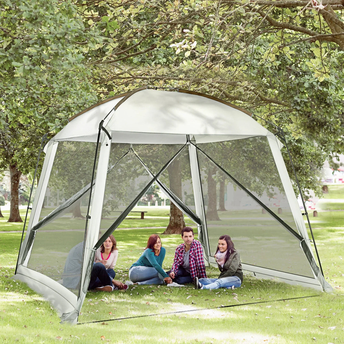 Outsunny Screen Tent, 10' x 10' Screen House Room With UV50+ Protection