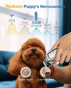 Dog Clippers for Thick Heavy Coats - Cordless Pet Grooming Trimmer