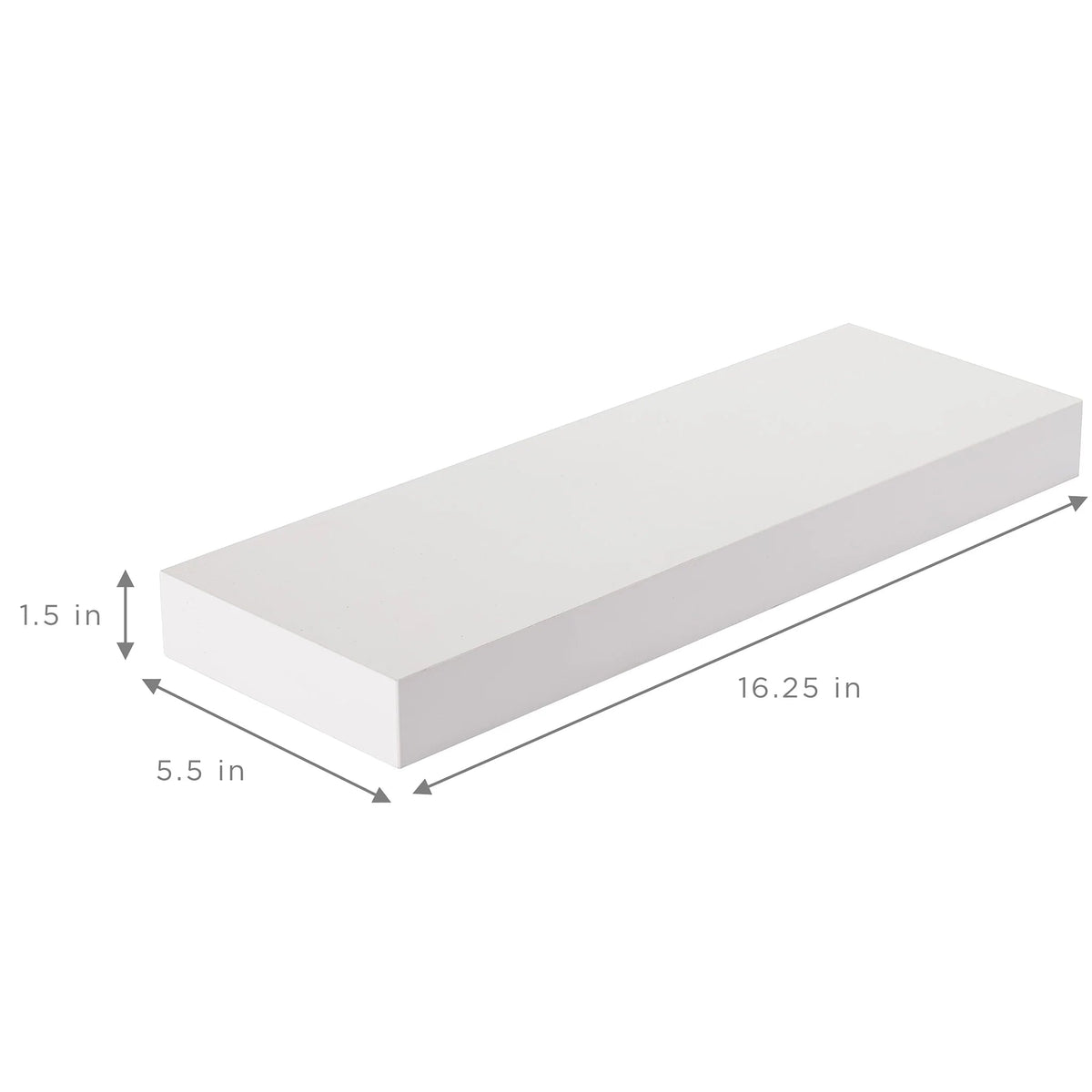 16 Inch Floating Wall Shelves, 3 Pack