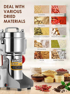 Electric Grain Grinder 3600 Watts 2500g Swing Type Stainless Steel 110V
