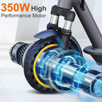 Electric Scooter 10 Inch Solid Tires, 500W, Dual Suspension