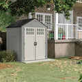 Suncast Resin Storage Shed 6 Ft. x 5 Ft. Gray