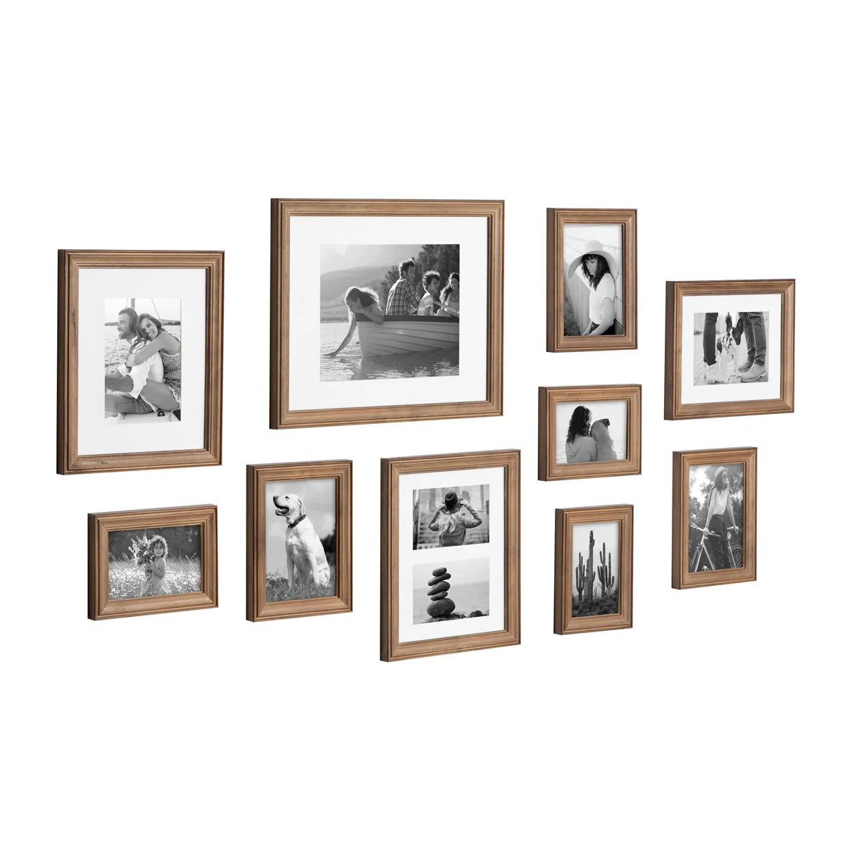 10-Piece Wood Gallery Wall Picture Frame Set - 11 x 14 in
