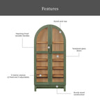 Better Homes & Gardens Juliet Arch Accent Cabinet, Black Finish - BHF336158813005, BHF336158813031, BHF336158813035