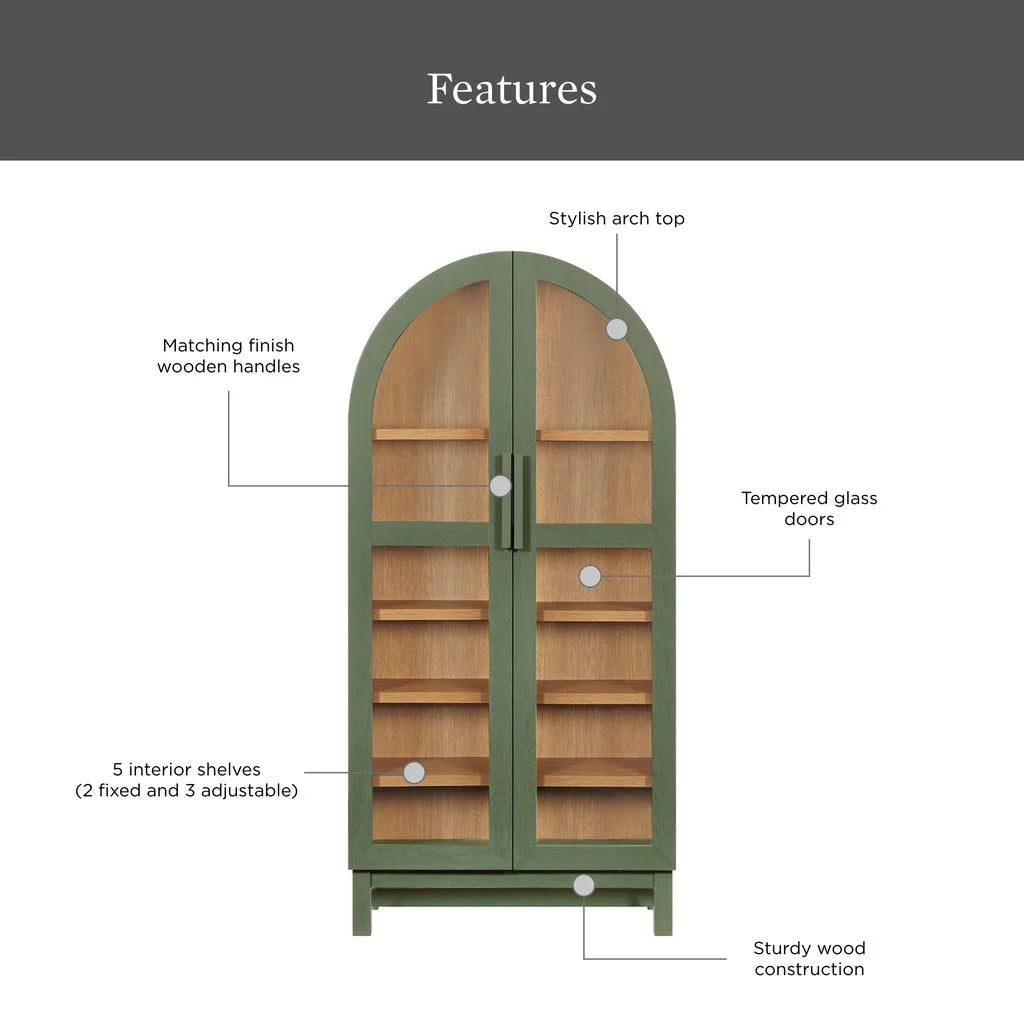 Better Homes & Gardens Juliet Arch Accent Cabinet, Black Finish - BHF336158813005, BHF336158813031, BHF336158813035