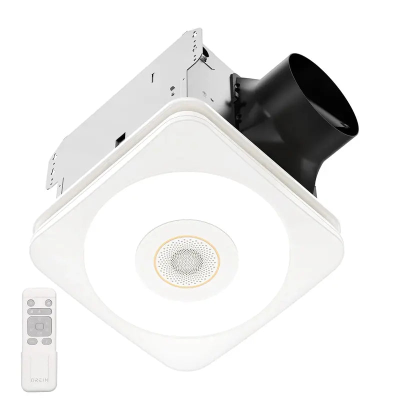 OREiN Bluetooth Bathroom Exhaust Fan With 3CCT LED Light And Speaker, 110/160 CFM