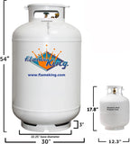 Flame King Vertical Propane Tank 420LB - White