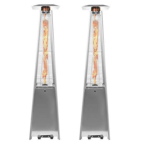 2 Sets 40,000 BTU Propane Pyramid Patio Heaters