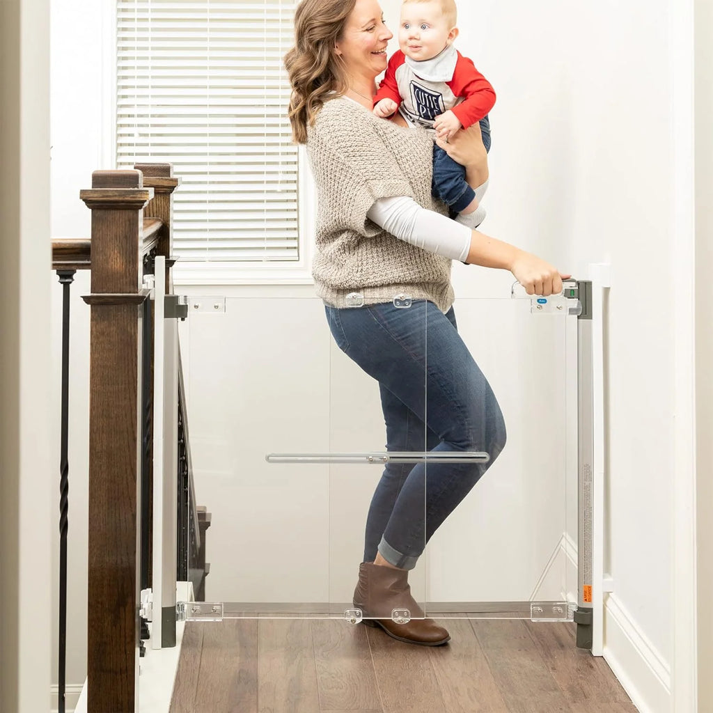 Qdos Crystal Hardware Mount Baby Gate, 30.7in Tall, Fits 29.5in To 39.5in - 17-20006-1
