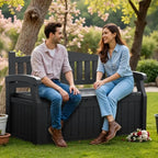Devoko 82 Gallon Outdoor Storage Patio Bench And Deck Box