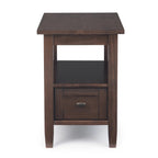 Solid Wood Narrow Side Table, 14 in Wide, 24 in D x 14 in W x 20 in H