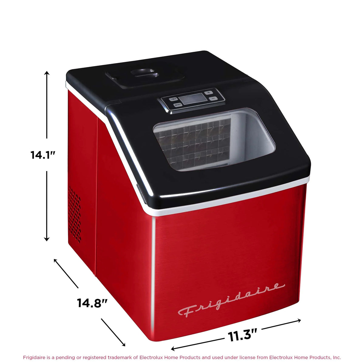 Frigidaire Countertop Clear Square Ice Maker, 40 lbs. Per Day - Stainless Steel