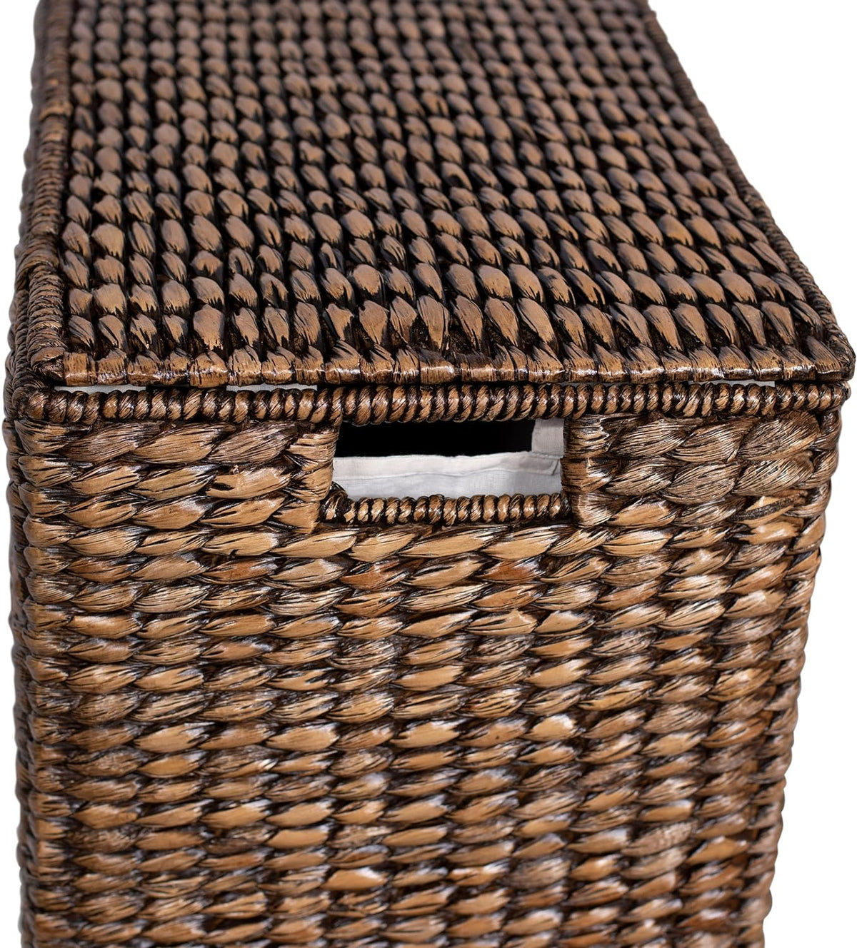 Sofia + Sam Oversized Divided Seagrass Hamper With 2 Canvas Liners, 28 x 14 x 27 Inches - 4602