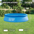 INTEX Easy Set Inflatable Swimming Pool Set, 15ft x 48in, 3,736 Gallons - 28167EH