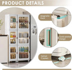 4-Tier Tall Narrow Plastic Storage Cabinet, 9.6 in W x 11.2 in D x 65.4 in H