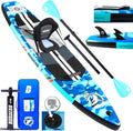 Inflatable Paddle Board With Kayak Seat, 330 x 76 x 15 cm, Up To 150 kg, Blue