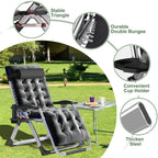 NAIZEA Zero Gravity Lawn Recliner Chairs, 2 Pack, Black