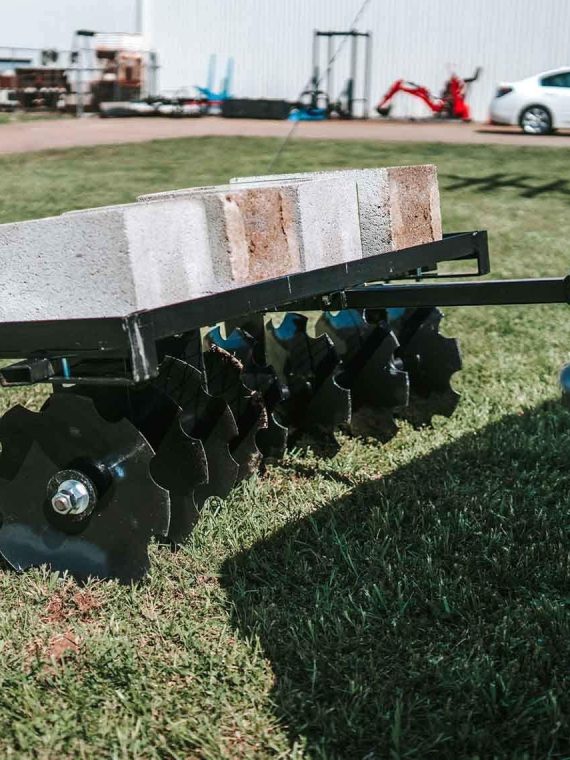 Titan Distributors Inc. 4-Ft Notched Disc Harrow Attachment Pull Behind for ATV and UTV - NO250072