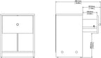 3-Piece Scandinavian Engineered Wood Bedroom Furniture Set With Black 6-Drawer Dresser, 3-Drawer Chest And Nightstand