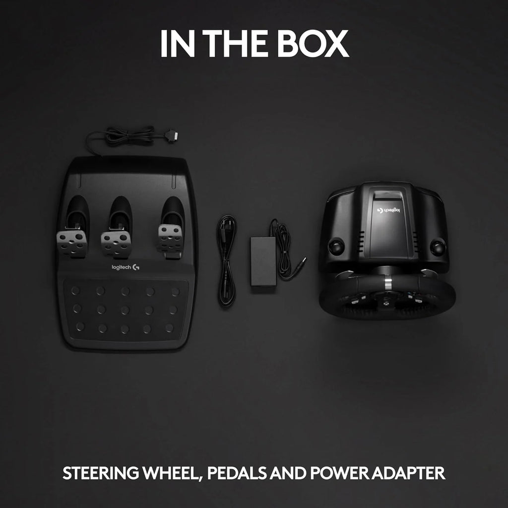 Driving Force Racing Wheel And Pedals With Force Feedback, Leather Cover, Black - G920