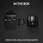 Driving Force Racing Wheel And Pedals With Force Feedback, Leather Cover, Black - G920