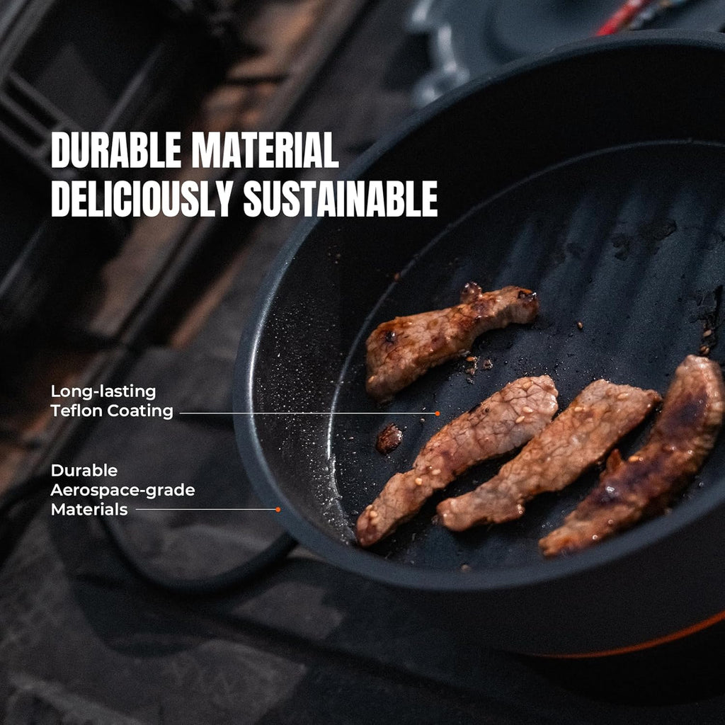 Electric Camping Stove With Cookware, 200-1000 Watt, 120 Volt - Nomad Cooking System