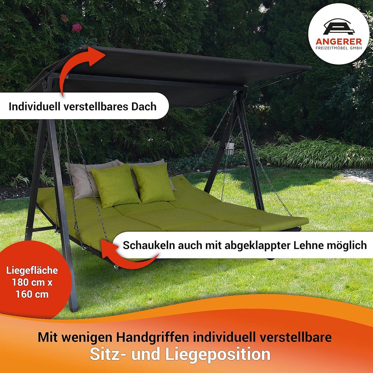 Angerer Garden Swing Lounge Smart Ashgrey