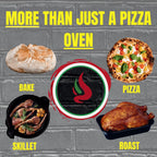Mont Alpi Multi-Fuel Portable Countertop Pizza Oven, 12000 BTU, Stainless Steel, 19 in x 18.5 in x 17 in - MAPZ-SS