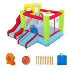 Up, In and Over Wonder Hoops 10ft Inflatable Bounce House Park With Basketball And Slide