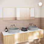 Full-Length Floor Mirror 64x21, Aluminum Alloy Frame With Stand And Wall Mount Option