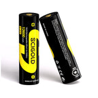 Scigold 18650 2600mWh Protected Button Top Li-ion Battery, 2 Pack - SG-B00A-1802