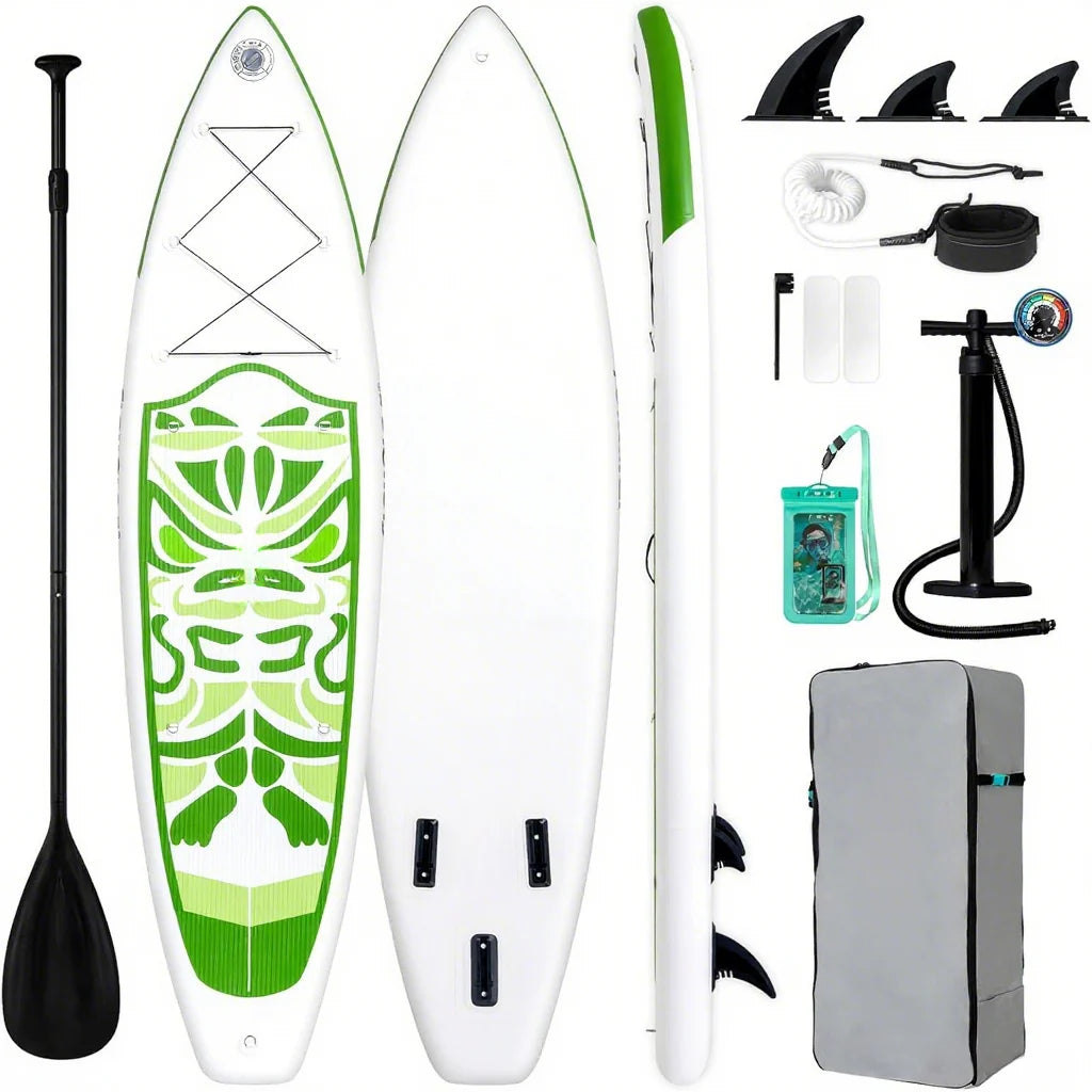 Inflatable Stand Up Paddle Board, Avocado Green, 126 in x 33 in, 330 Pounds
