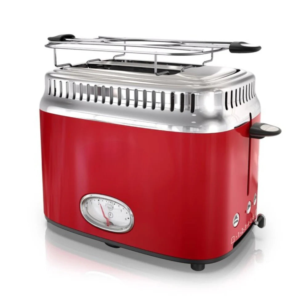 Retro Style 2-Slice Toaster, Red - 850W 120V