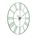 Round Metal Open-Frame Wall Clock