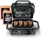 Ninja 7-in-1 Portable Electric Outdoor Grill And Smoker With Thermometer, Grey - OG751BRN