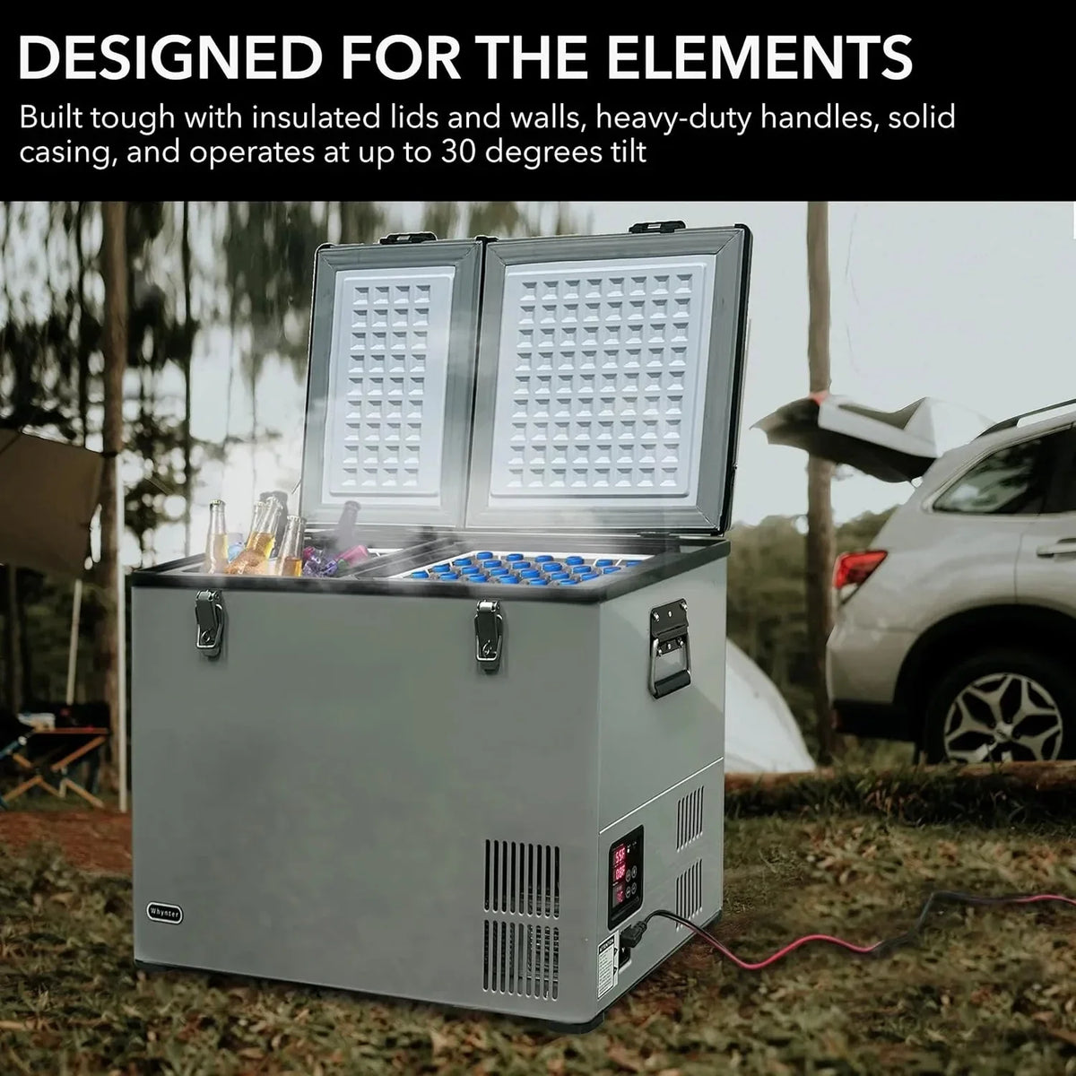 Whynter 65 Quart Portable Refrigerator/Freezer, Gray - FM-65G
